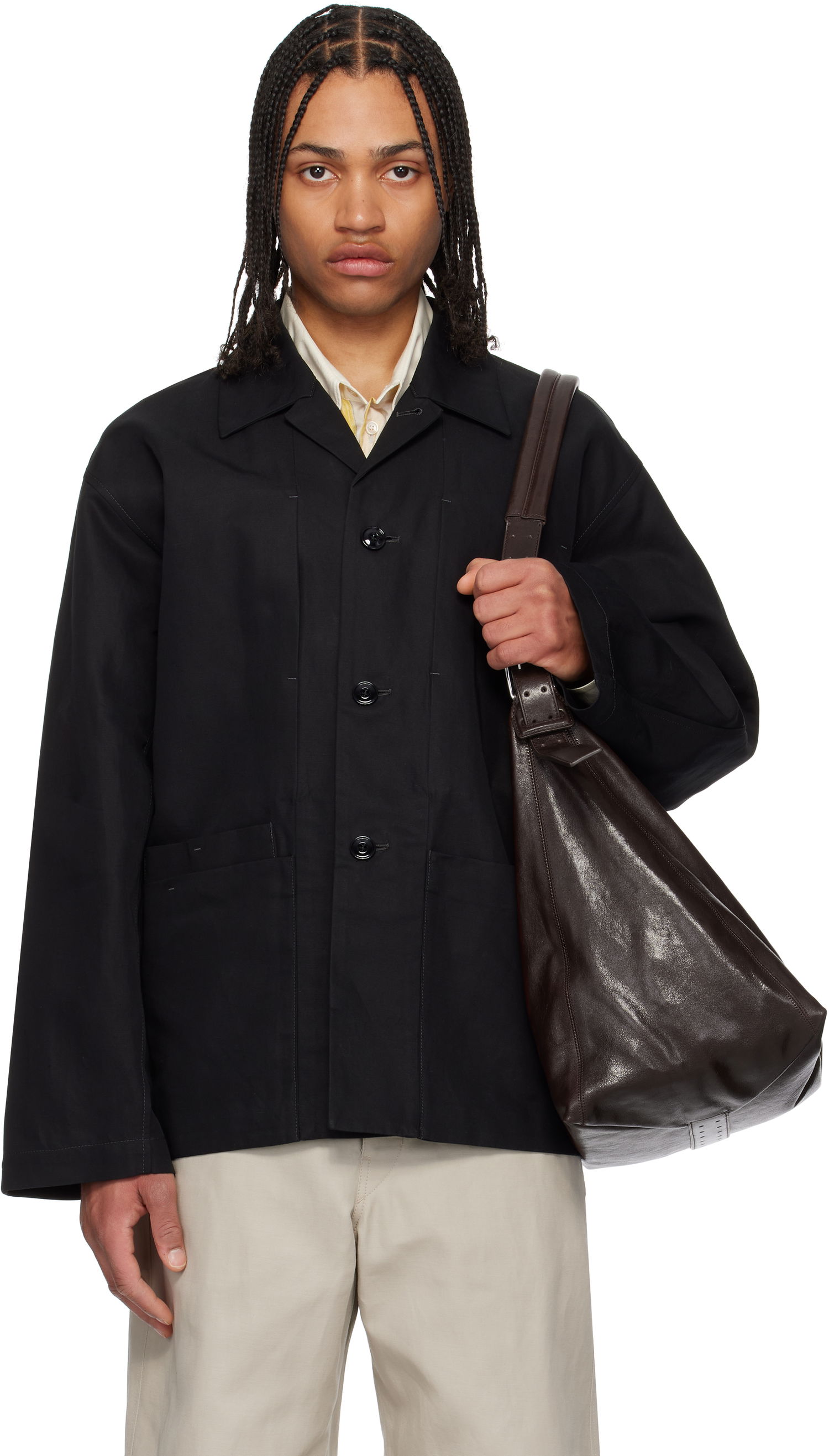 Takki LEMAIRE Lemaire Boxy Workwear Jacket Musta | OW1148 LF1350, 0