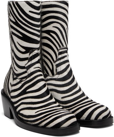 Tennarit ja kengät Dries Van Noten Dries Van Noten Zip Zebra Print Haircalf Boots Monivärinen | 252-021707-302, 3