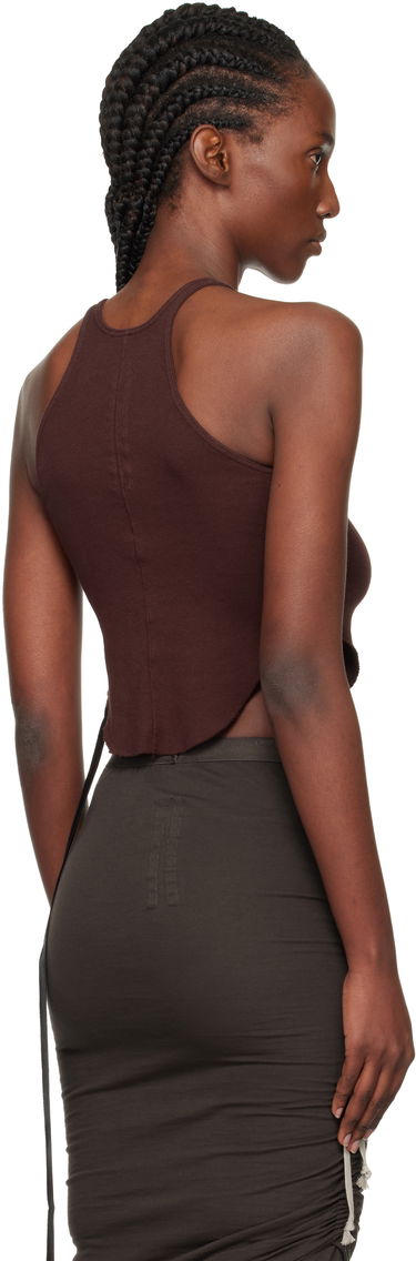 Tankkitoppi Rick Owens DRKSHDW Concordians Basic Rib Tank Top Ruskea | DS02E7100 RN, 2