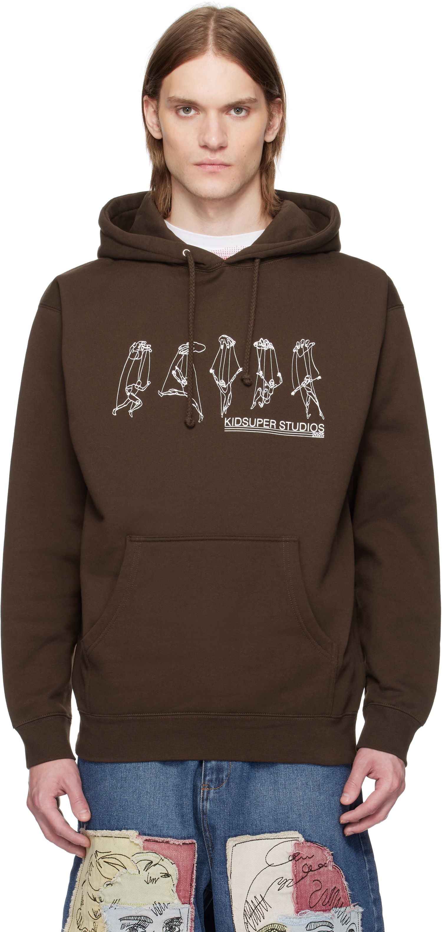 Huppari KidSuper KidSuper String Puppet Hoodie Ruskea | SS25-HD-02, 0