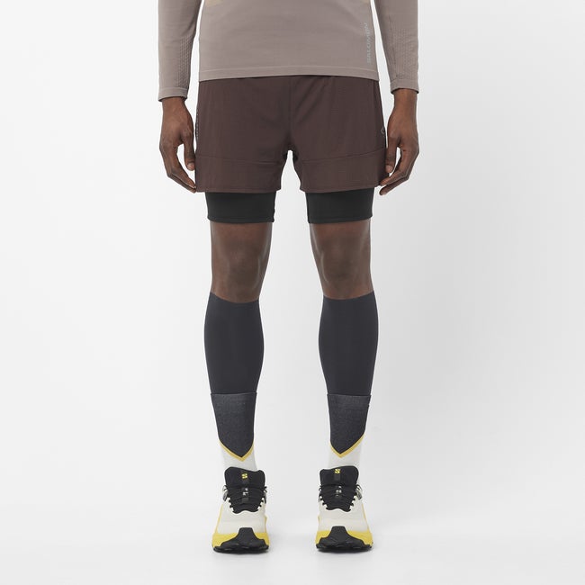 Shortsit Salomon Sense Aero 2-in-1 Running Shorts Ruskea | LC2614600, 0