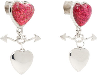 Korvakorut Chopova Lowena Entwined Heart Drop Earrings Vaaleanpunainen | 6634, 1