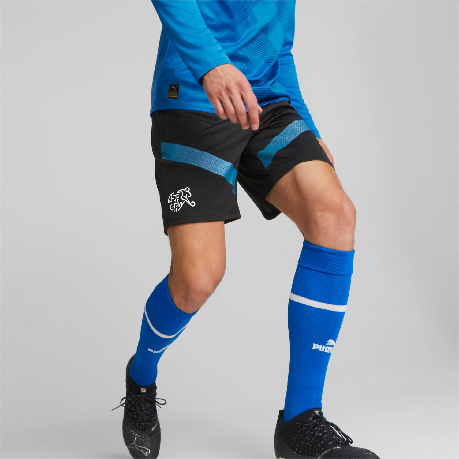 Shortsit Puma Switzerland Football Training Shorts Musta | 767372_03, 0
