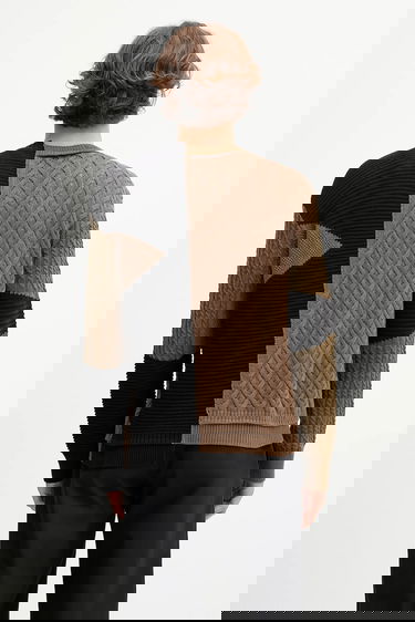 Villapaita Andersson Bell Andersson Bell Patchwork Asymmetric Crewneck Sweater Ruskea | atb1330m, 2