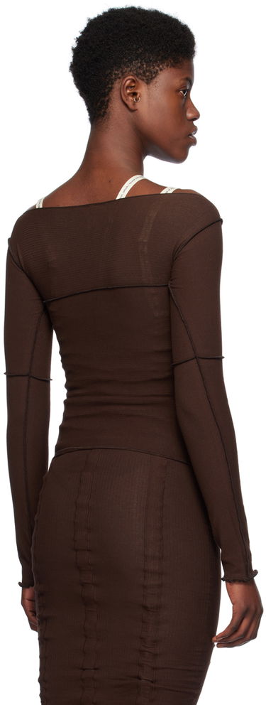 T-paita Baserange Cinder Long Sleeve Top Ruskea | TOCL-RB-SP24, 2
