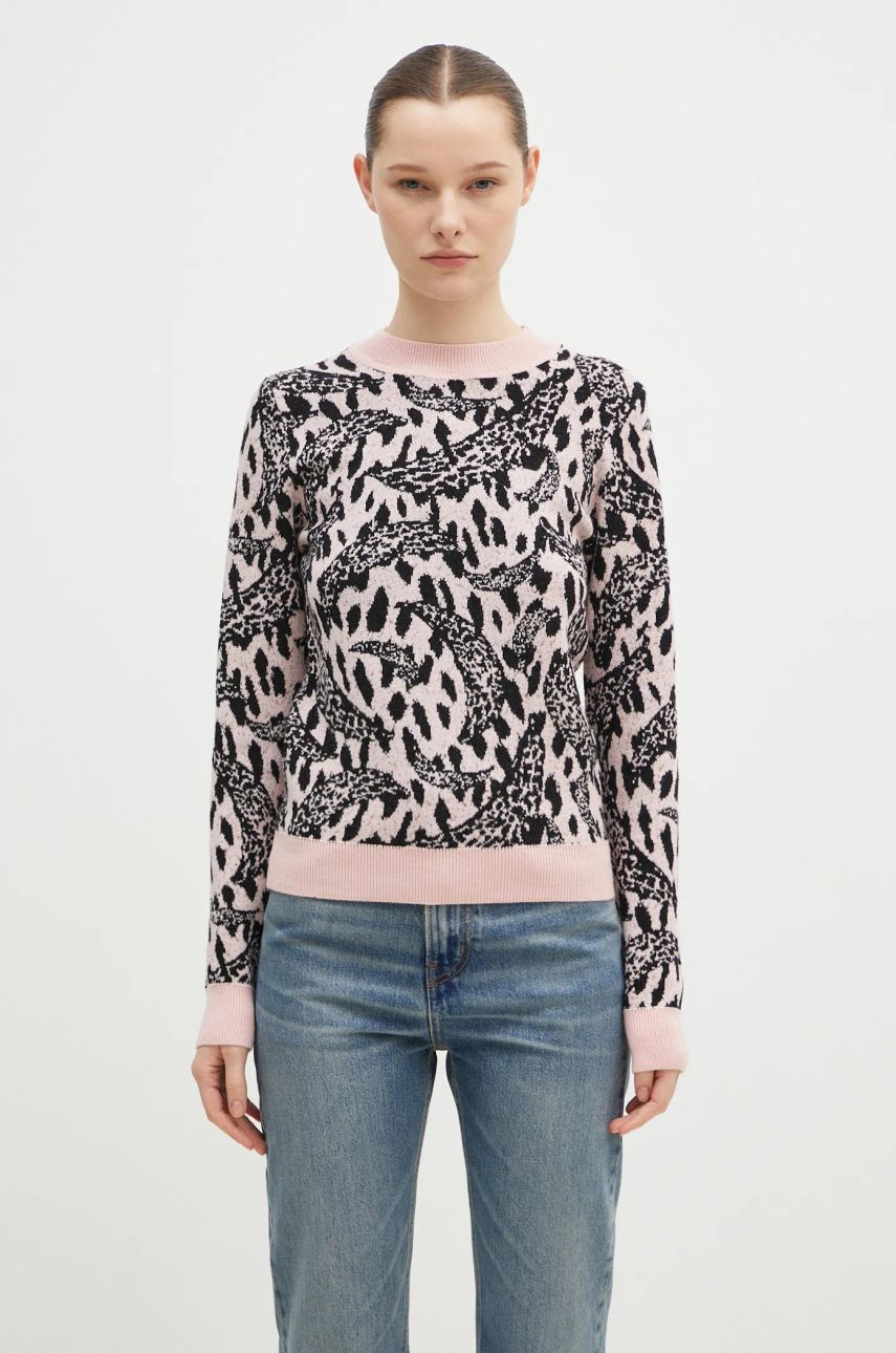 Villapaita Fiorucci Pink Banimalier Wool Blend Sweater Vaaleanpunainen | W01FPKSW195KN03PN04, 0