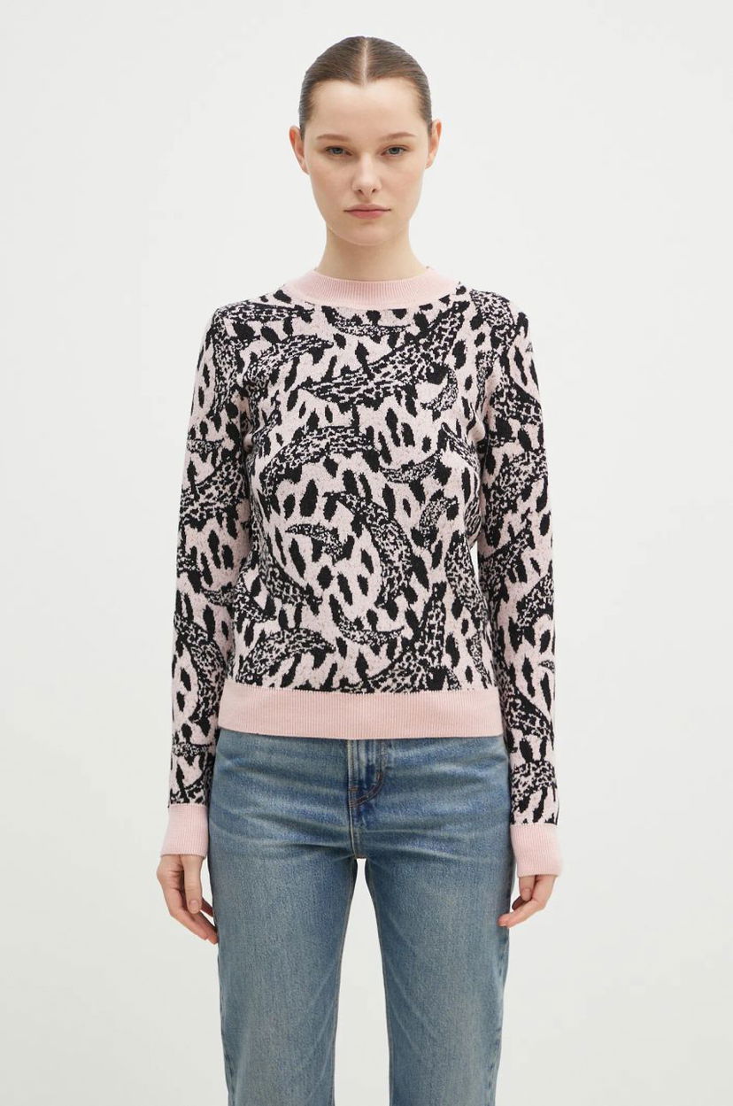 Villapaita Fiorucci Pink Banimalier Wool Blend Sweater Vaaleanpunainen | W01FPKSW195KN03PN04