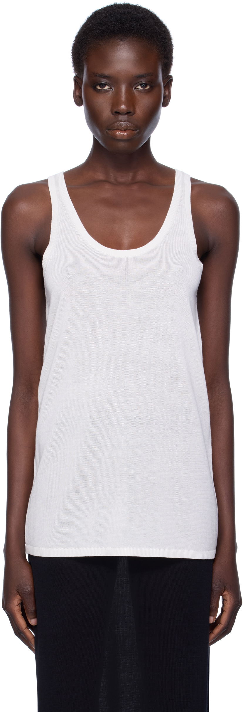 Tankkitoppi TOTEME TOTEME Knit Tank Top Valkoinen | 253-WRT0530-YA0079