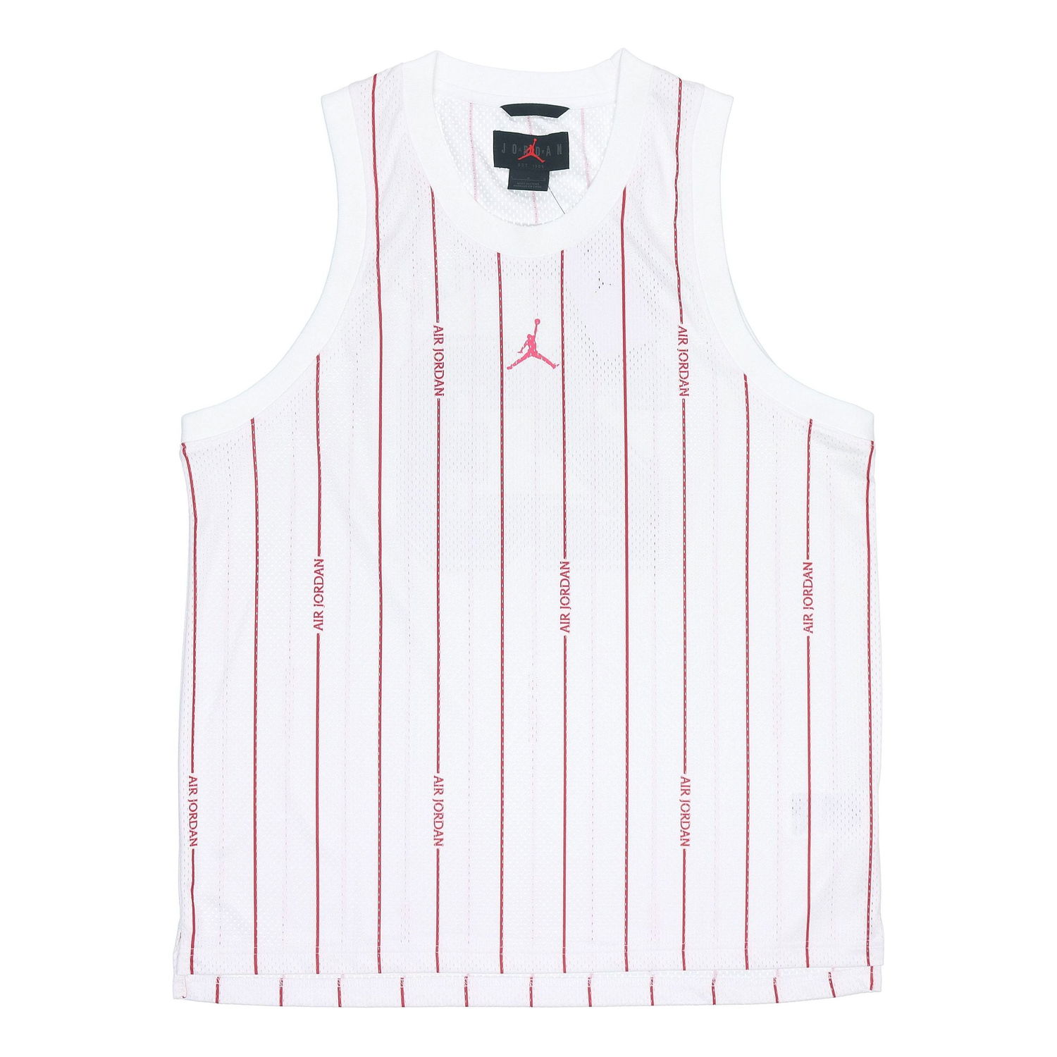 Tankkitoppi Jordan Jordan Stripe Logo Loose Breathable Mesh Vest Valkoinen | DM1381-100, 0