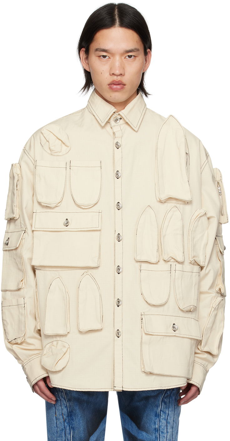 Takit Who Decides War Who Decides War Multi-Pocket Utility Coat Beige | 1131160019SS24
