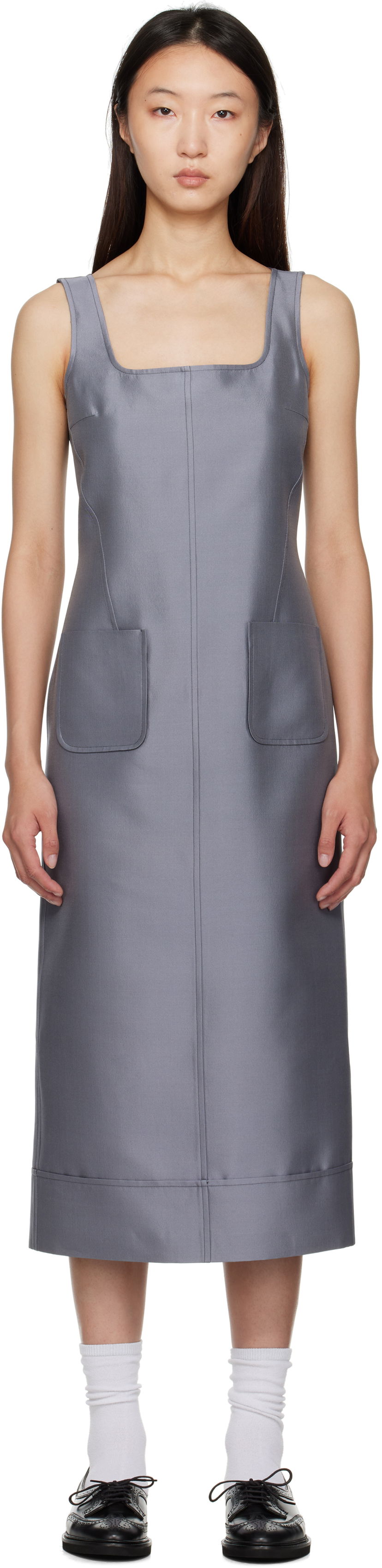 Mekko Thom Browne Thom Browne Column Maxi Dress Harmaa | FDSF20A-F0989