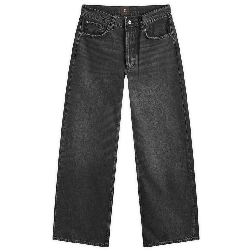 Jeans Anine Bing Manon Dark Grey Denim Jeans 26" Musta | A-06-10593-WHG21