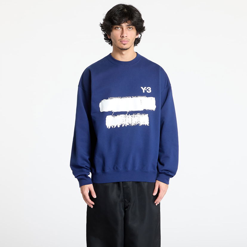 Huppari Y-3 Y-3 Graphic Crew Sweatshirt Tummansininen | JM3232