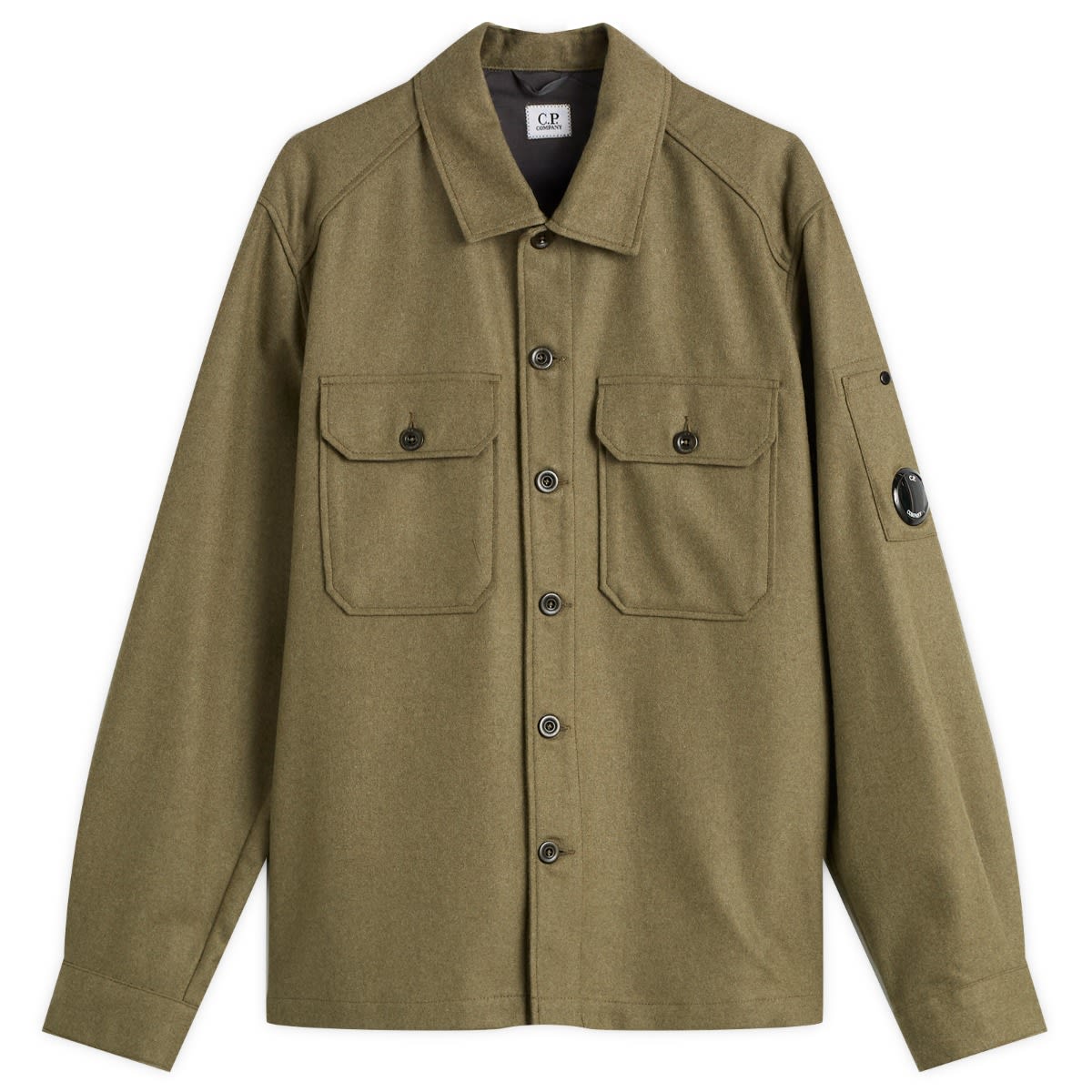 Paita C.P. Company C.P. Company Felt Lens Overshirt Vihreä | 19CMOS271A-110498A-652, 1