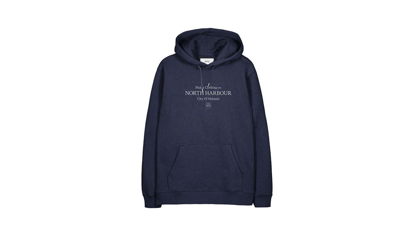 Huppari Makia District Hooded Sweatshit Tummansininen | M40066_674, 1