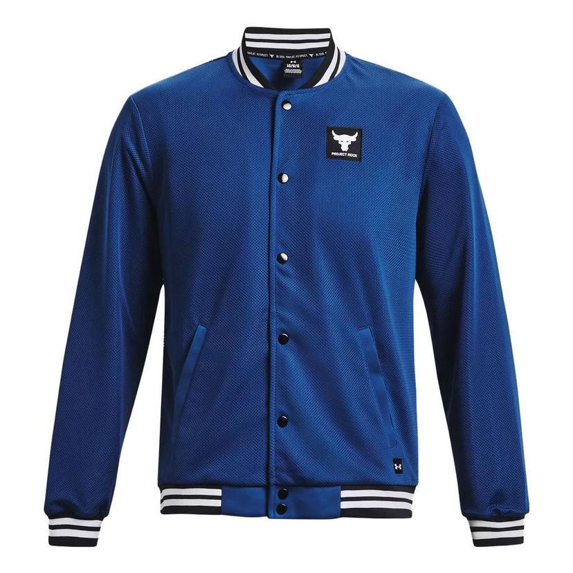 Bomber-takki Under Armour Project Rock Varsity Jacket Sininen | 1377437-471