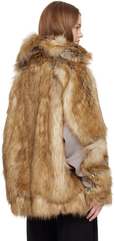 Takki Ottolinger Ottolinger Oversized Furry Multiline Jacket Ruskea | 109-701709-01, 2