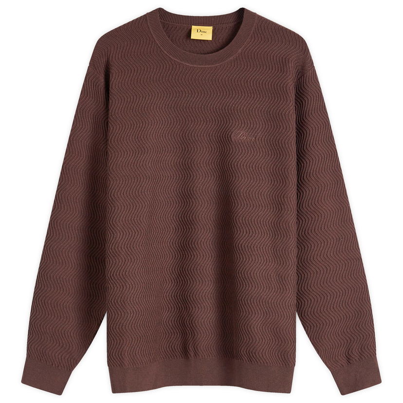 Villapaita Dime Wave Cable Knit Jumper Burgundia | DIMEFA248CHO