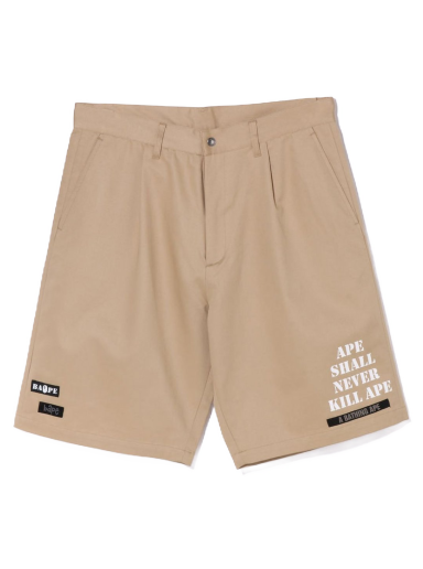Shortsit BAPE Multi Motif Leather Pocket Chino Shorts Beige | 1I80-153-006