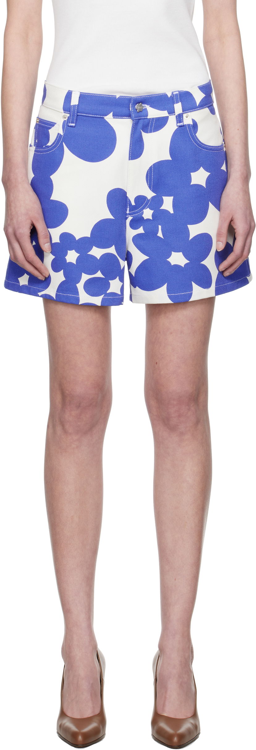 Shortsit Marni Marni Dillies Print Shorts Sininen | PAMA0543S0 UTC462