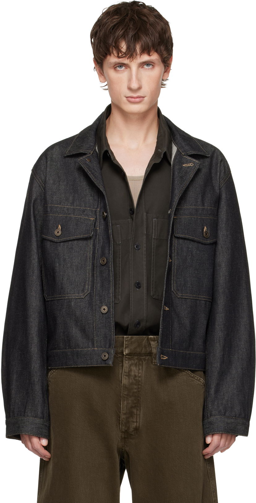 Takki LEMAIRE Trucker Denim Jacket Tummansininen | OW1188 LD1061