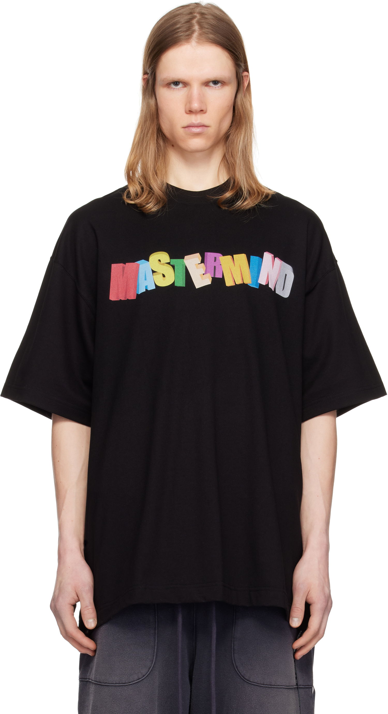 T-paita Mastermind WORLD Mastermind World Oversized Multicolor Logo T-Shirt Musta | MW25S14-TS056-022, 0