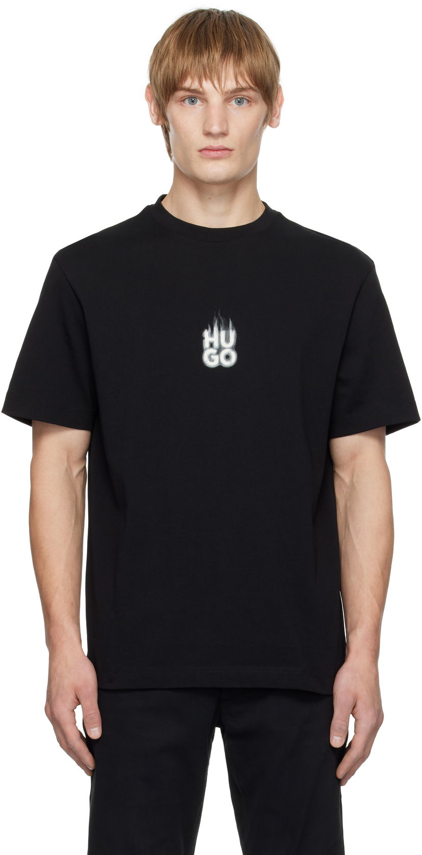 T-paita BOSS Flame Logo T-Shirt Musta | 50530434