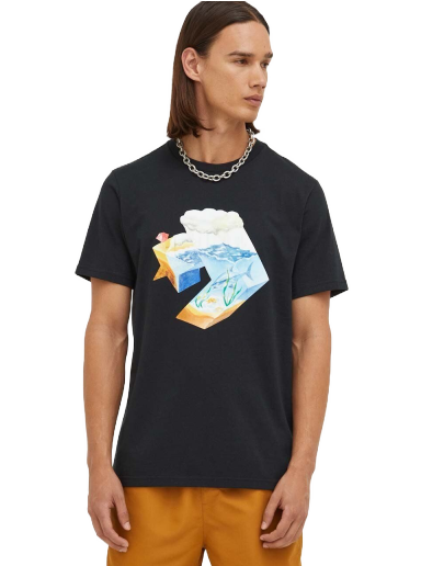 T-paita Converse Star Chevron Ocean T-Shirt Musta | 10024746.A01