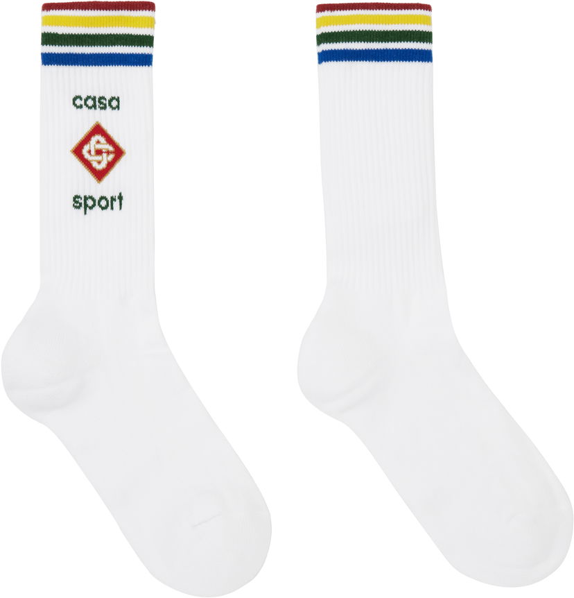 Sukat Casablanca Sport Socks Valkoinen | APS25-ACC-010-02