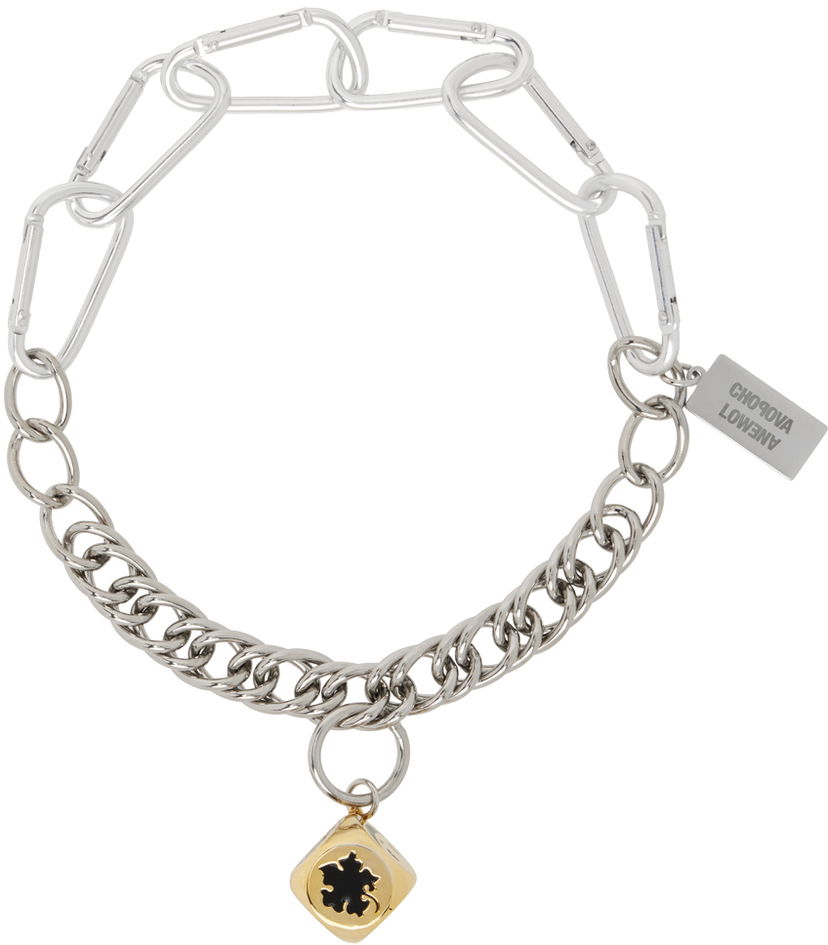 Kaulakoru Chopova Lowena Lucky Dice Charm Necklace Metallinen | 6523