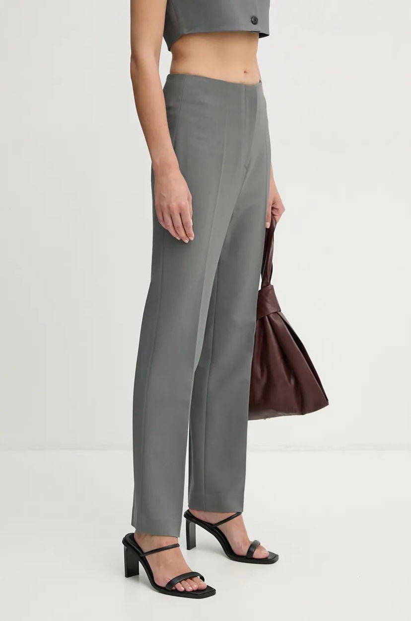 Housut Nanushka Erinna High Waist Pants Harmaa | NW24PFOW18055