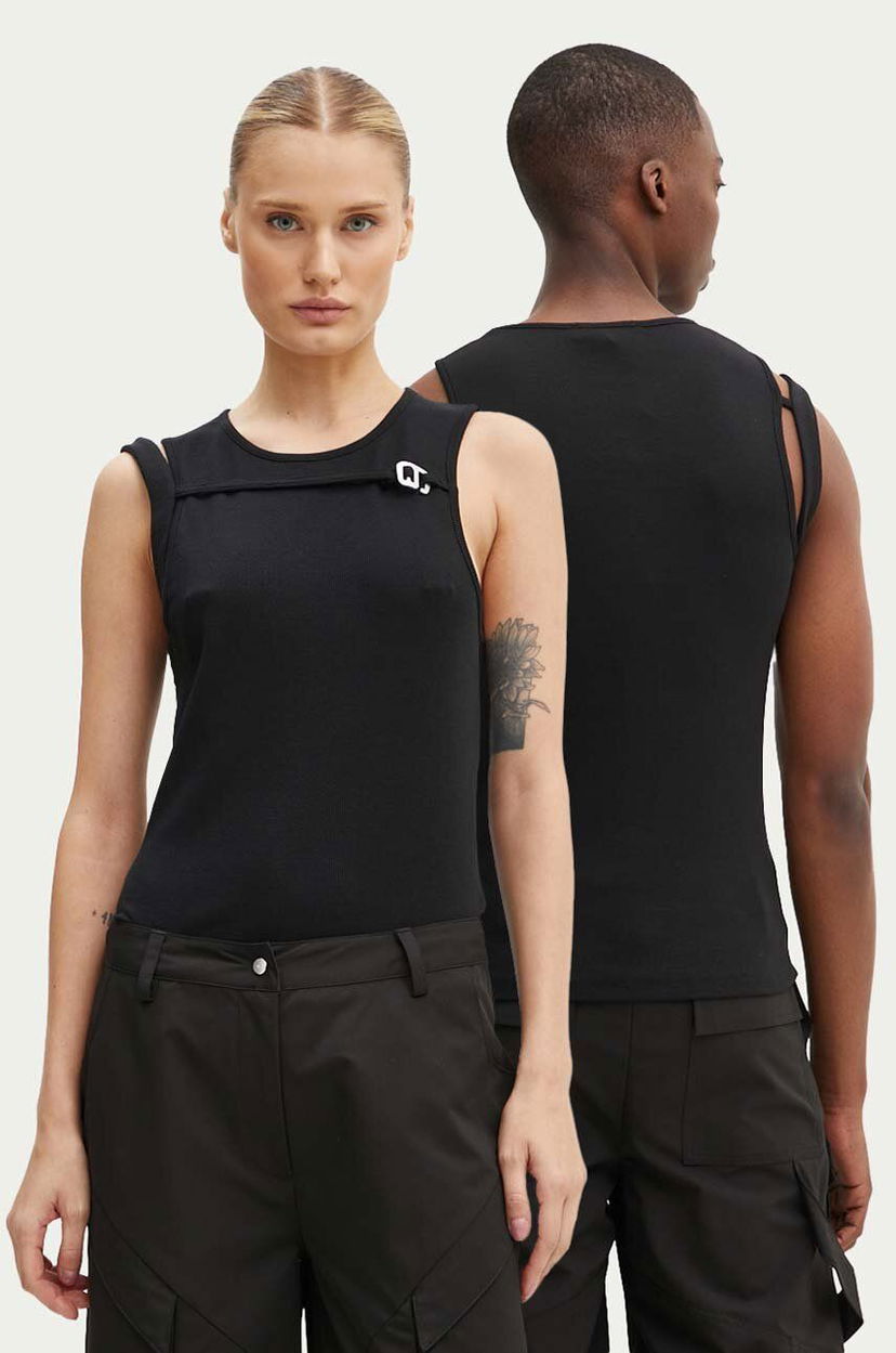 Tankkitoppi HELIOT EMIL Cutout Detail Tank Top Musta | PREAW24.M.09.118