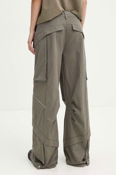 Cargo housut HELIOT EMIL Wide High-Waisted Cargo Pants Vihreä | HE.W.10.149.DG23, 2
