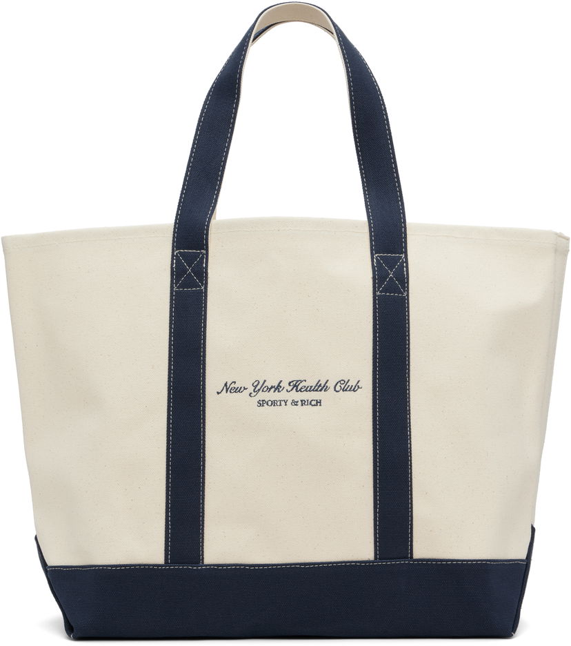 Kangaskassi Sporty & Rich 'NY Health Club' Tote Beige | BA006514043BE06