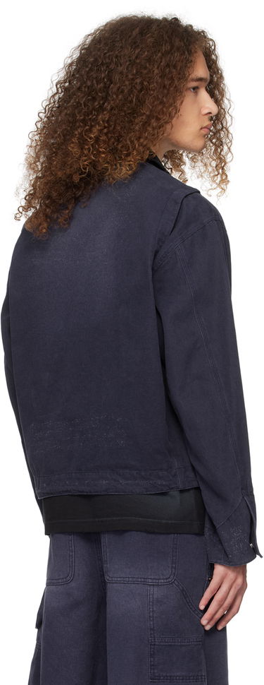 Takki We11done We11done Distressed Denim Jacket Tummansininen | WD-DJ0-24-381-U-NV, 2
