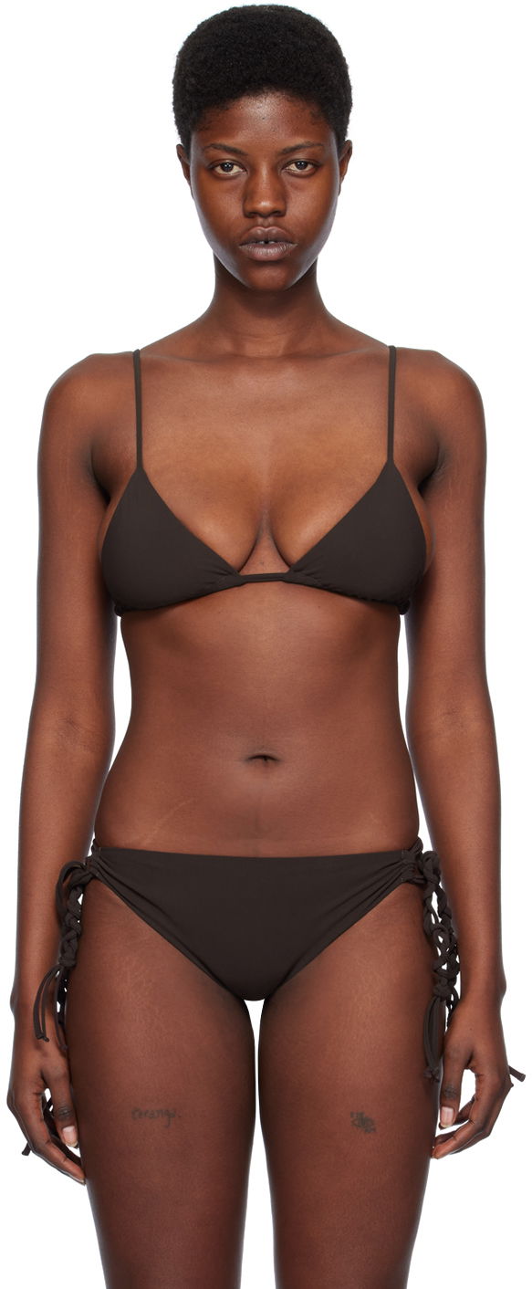 Uimapuvut Jil Sander Tangle Bikini Top Ruskea | J40BR0002_J20011