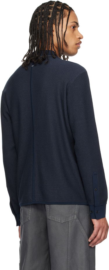 Villapaita rag & bone Rag & Bone Harvey Knit Polo Shirt Tummansininen | MBS24H040BC40, 2