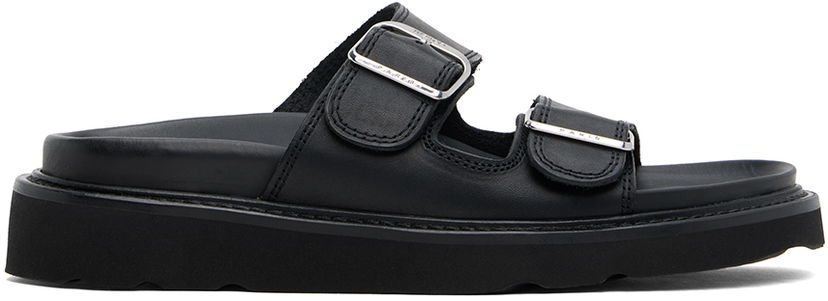 Vaatteet KENZO Black Paris ' Matto' Leather Sandals Musta | FE55MU040L62