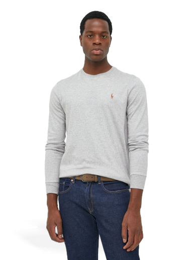 T-paita Polo by Ralph Lauren Pony Cotton Long Sleeve T-Shirt Harmaa | 710760121004