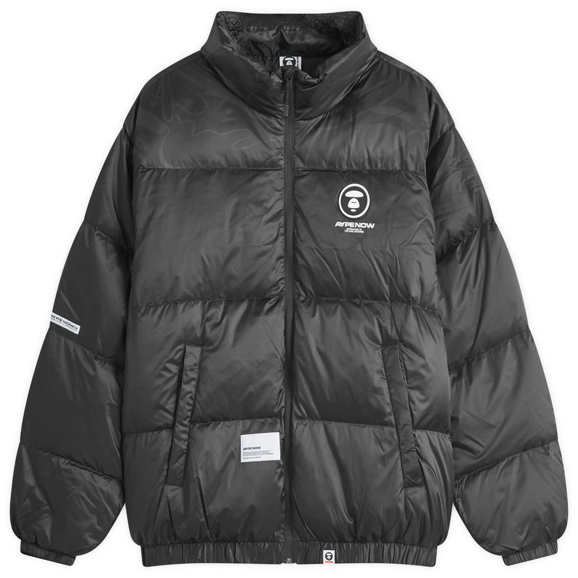 Puffer takki AAPE by A Bathing Ape AAPE Now Camo Down Jacket Musta | AAPDNM7595XXNBKL