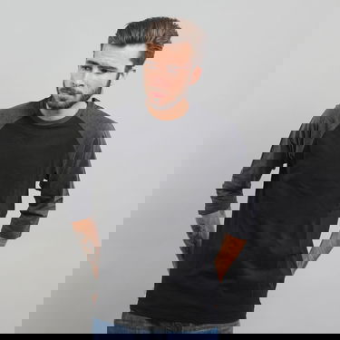 T-paita Urban Classics Contrast 3/4 Sleeve Raglan Tee Musta | TB366 černá, 0