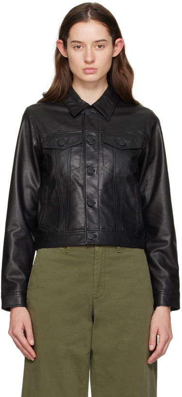 Takki rag & bone rag & bone Debbie Leather Jacket Musta | WAW23H20161816, 0