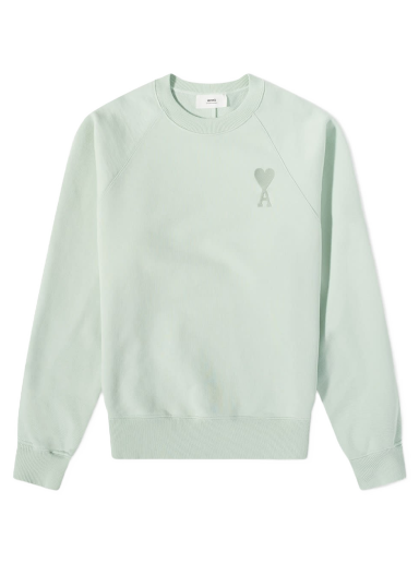 Huppari AMI Tonal Heart Crew Sweat Vihreä | USW002-747441