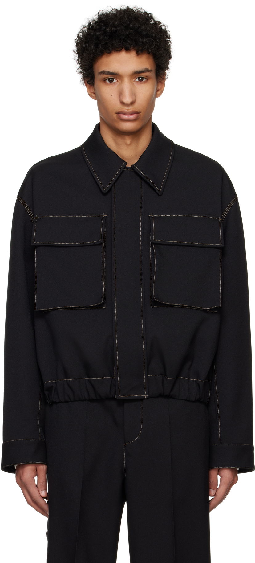 Takki Jil Sander Jil Sander Flap Pocket Jacket Musta | J22SW0036_J70001