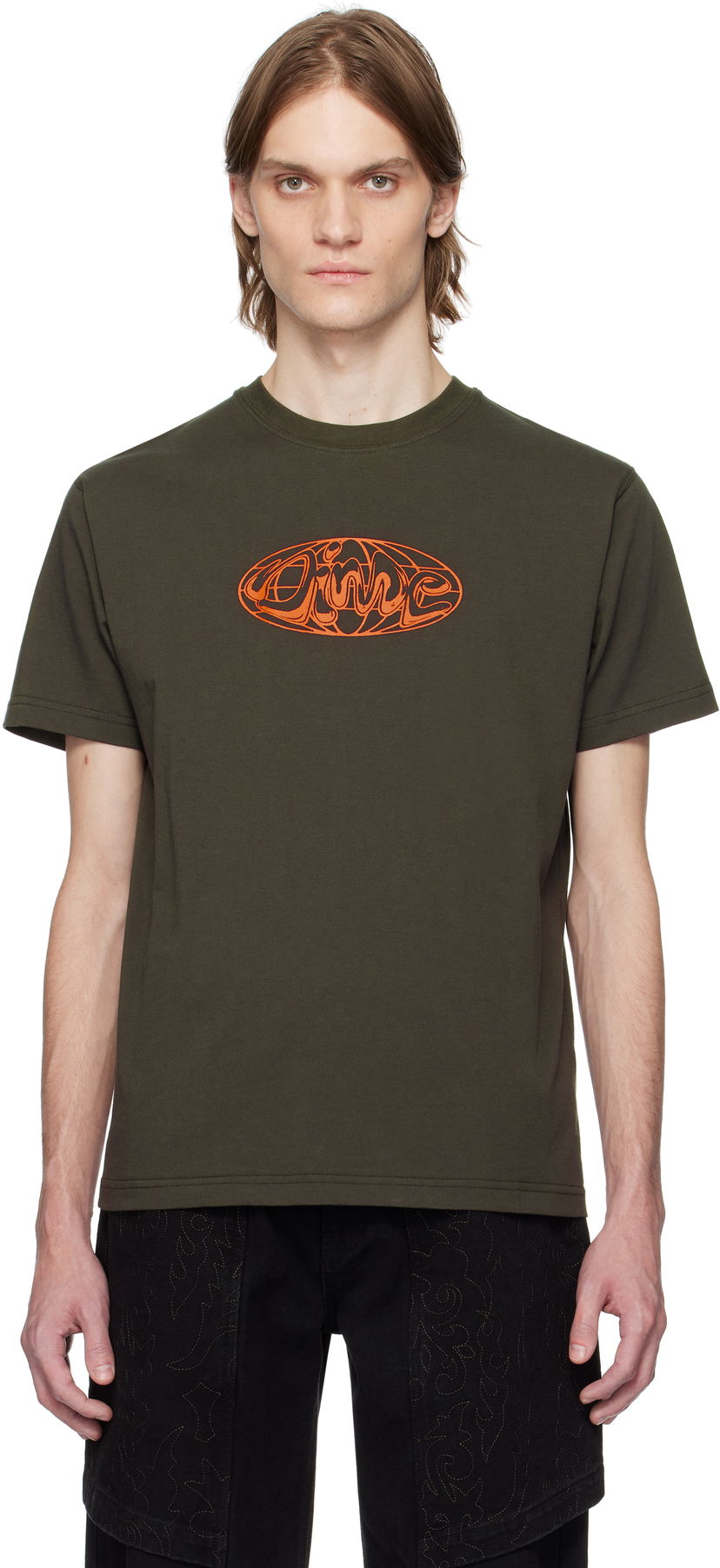 T-paita Dime Dime Globe T-Shirt Vihreä | DIMESP2561BLK