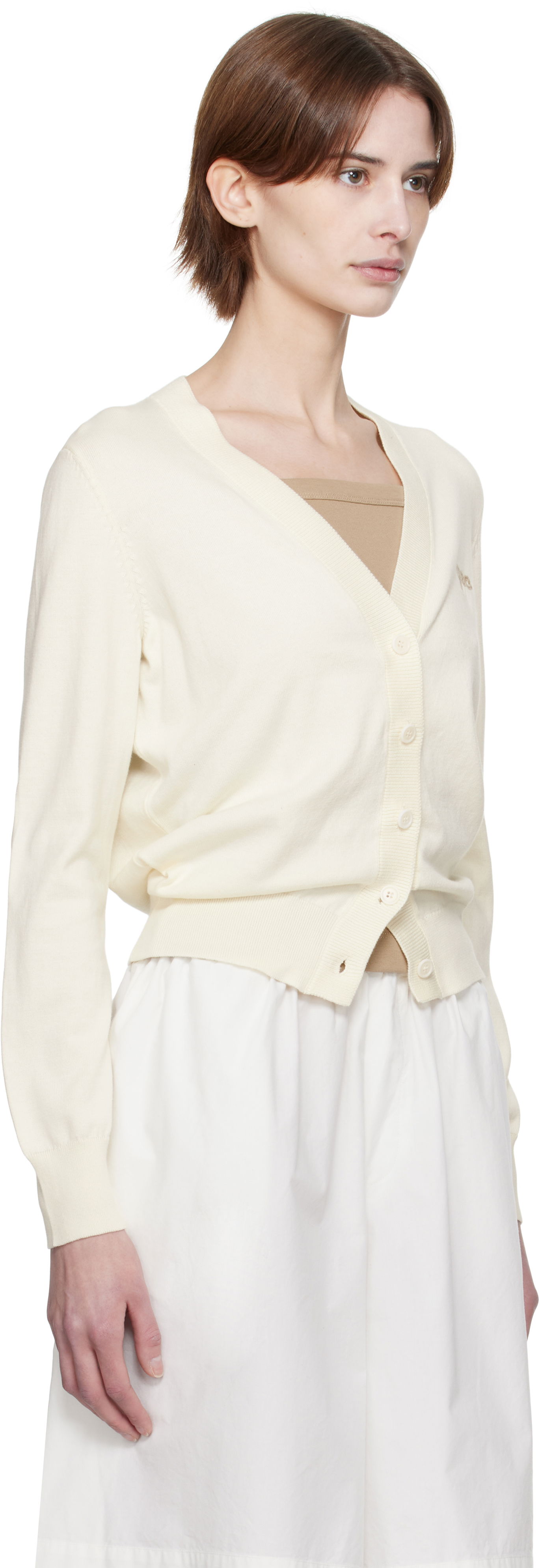 Villapaita A.P.C. A.P.C. Berangere Cardigan Valkoinen | COGDK-F22318, 1