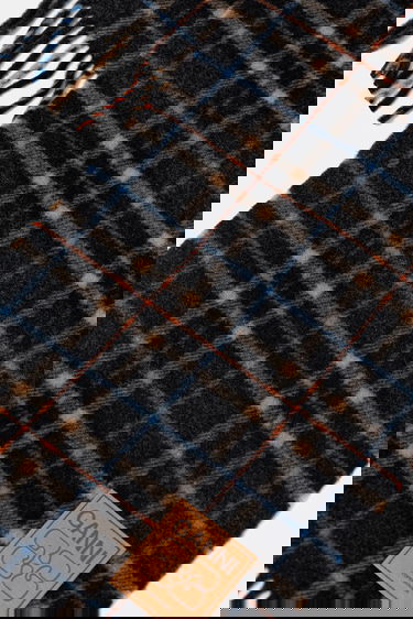 Huivi GANNI Double Face Wool Check Scarf Monivärinen | A6933, 2