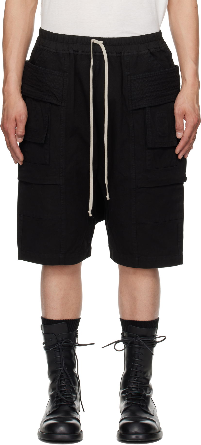 Shortsit Rick Owens Rick Owens DRKSHDW Hollywood Creatch Cargo Pods Shorts Musta | DU01E3382 CVS