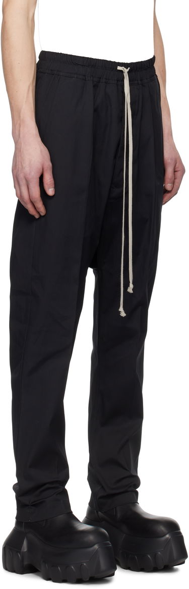 Housut Rick Owens Rick Owens Hollywood Heavy Drawstring Trousers Musta | RU01E5380 TE, 1