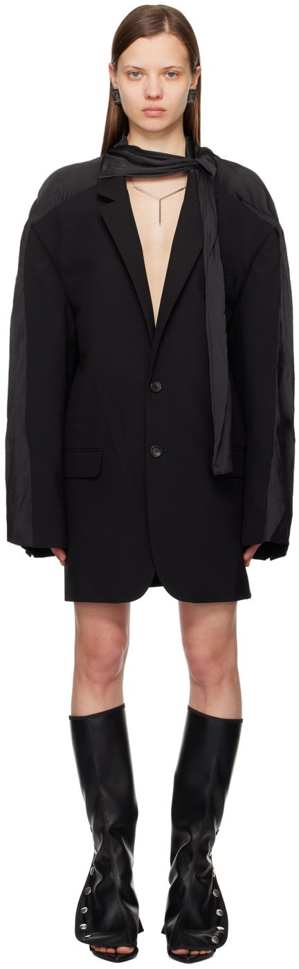 Bomber-takki Y/PROJECT Scarf Blazer Musta | 201BL003